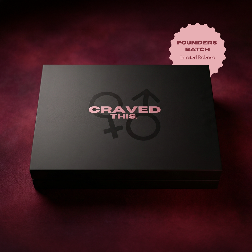 CravedThis Ritual Kit — premium black box with botanical honey chocolates for couples